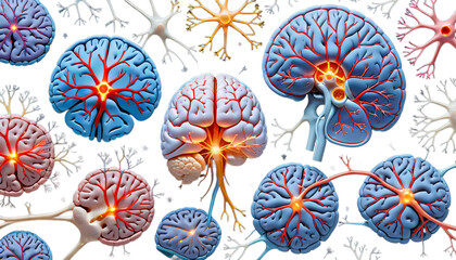 neural firing brain human close showing extensions neurons nerve cell closeup synapses neuroscience ai generative