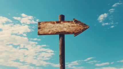 Wooden Directional Sign in Scenic Outdoor Nature Photography