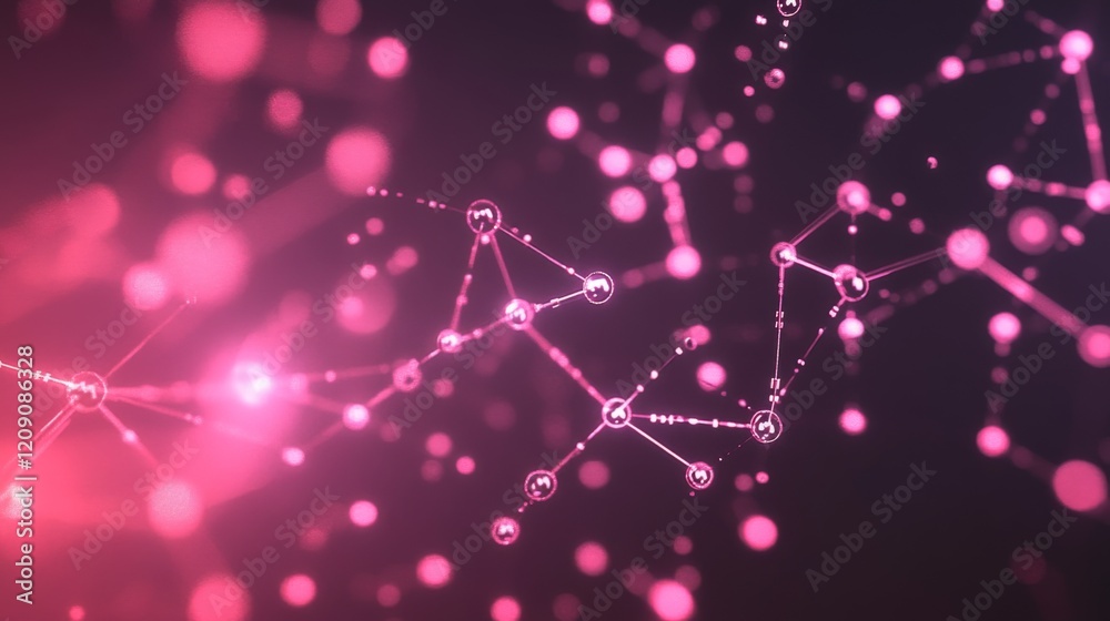 Poster a visually striking d graph with interconnected nodes and ascending lines, set in a digital space wi