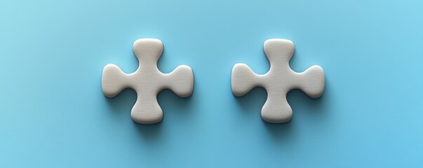 Obraz premium Teamwork and Partnership Concept of Jigsaw Puzzle Pieces Connecting Together