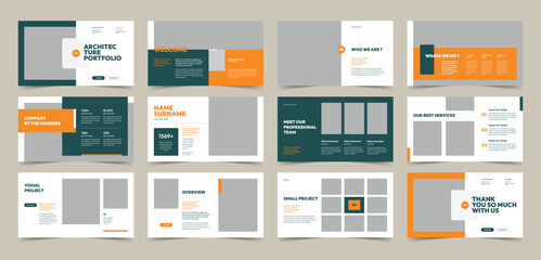 Architecture Portfolio Presentation Template, Portfolio Design for Architecture and Interior