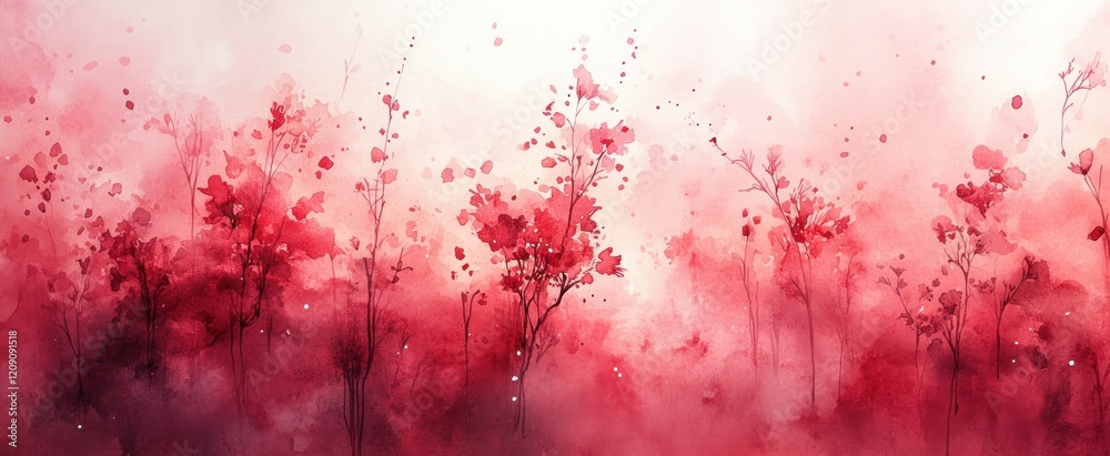 Poster pink watercolor abstract background with soft textures and paint drips for elegant design
