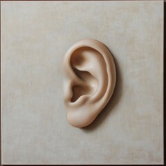 Obraz premium Sculptural Ear: A Study in Form and Light