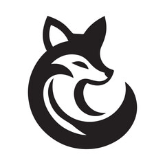 2d fox logo with white background