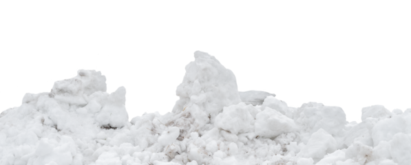 Snow dirty drifts on transparent background.