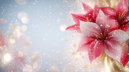 A beautiful pink flower bloom in a garden with vibrant petals and a soft background