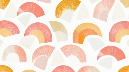 Easter Eggs Seamless Pattern with Floral and Ocean Elements