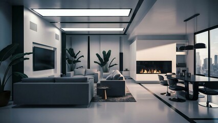 Fototapeta premium room with dumbbells