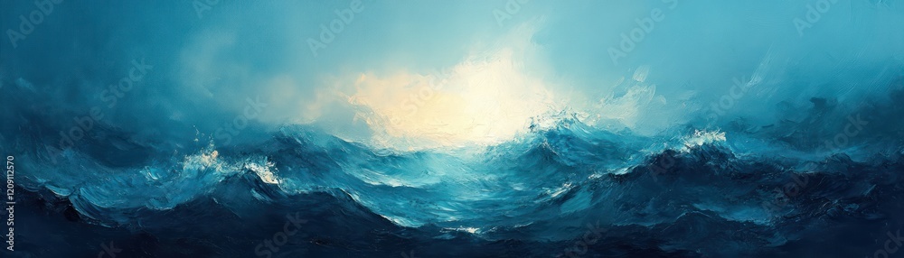 Aufkleber Abstract Aqua Teal Background with Soft Textured Layered Design for Graphic Resources
