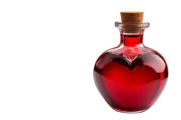 Heart-Shaped Decorative Object on Transparent White Background

