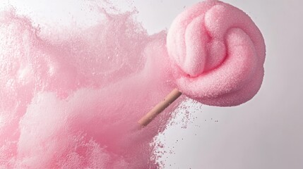Fototapeta premium Sweet Pink Candy Floss with Sprinkles of Color