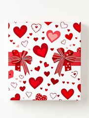 Valentine's day gift wrapping paper mockup for love-themed celebrations