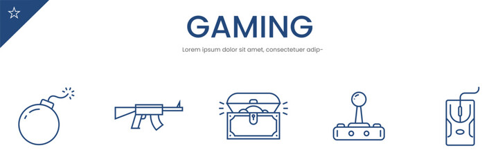 Gaming icons set. game, set, digital, pixel, colorful,  art . Vector Illustration