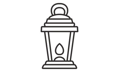シンプルで実用的なランタンの防災グッズアイコン