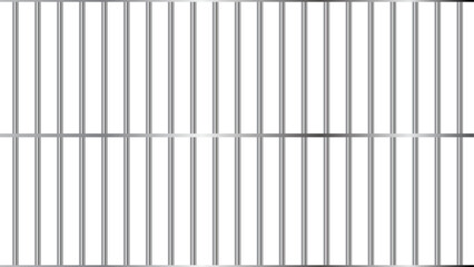 Behind jail or prison bars editable vector illustration