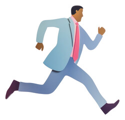 PNG Businessman running representation exercising recreation.