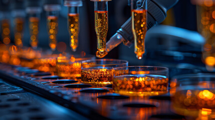 Orange fluid production in advanced lab
