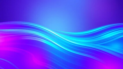 Fototapeta premium Flowing Blue Light Waves Against a Dark Background for Dynamic and Futuristic Digital Art and Design Projects