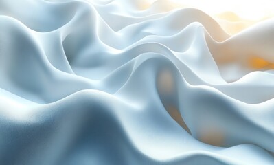 Obraz premium Elegant White Wave Abstract Composition Minimalism Design Concept