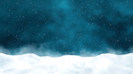 Naklejka premium An area blanketed with snow and the Aurora Australis or Aurora Borealis