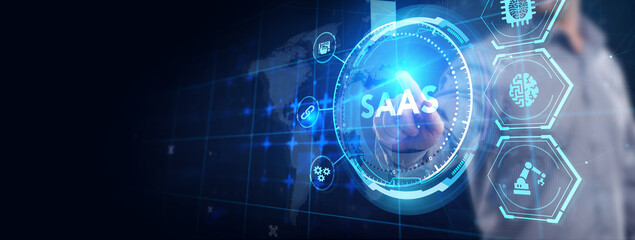 Software as a Service SaaS. Software concept. Business, modern technology, internet and networking concept.
