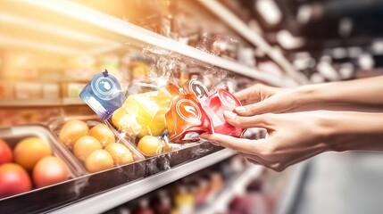 capture the thrill of bargain hunting: close-up of hands grabbing discounted items – perfect poster for sports interiors, showcasing urgency and high demand