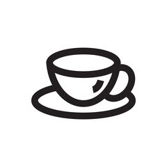 Coffee cup icon, symbolizing hot beverages, coffee, or morning routines.