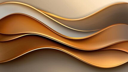 Obraz premium Abstract Art: A Wave of Gold