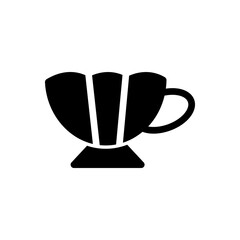 Beautiful glass icon, representing elegance, drinkware, or decorative items.