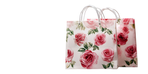 Valentine’s Day Symbols and Romantic Items on Transparent White Background