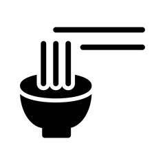 Icon of noodles, representing Asian cuisine, meals, or noodle dishes.