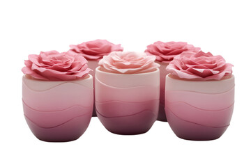 Valentine’s Day Symbols and Romantic Items on Transparent White Background