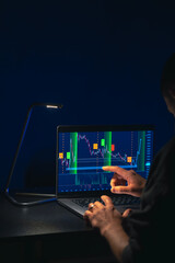 Trading stock. Stock market. Trading investment. Broker. Stock exchange market.