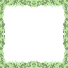 Green grass illustration border with white space in the middle.