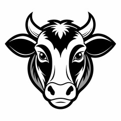black and white cow with background