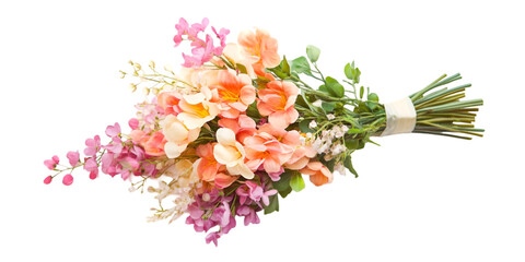 Valentine’s Day Symbols and Romantic Items on Transparent White Background
