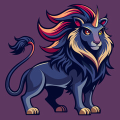 Fantasy Lion with Unique Horn