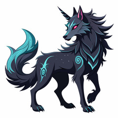 Enchanted Wolf with Glowing Eyes