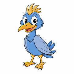 Cartoon Blue Bird Illustration