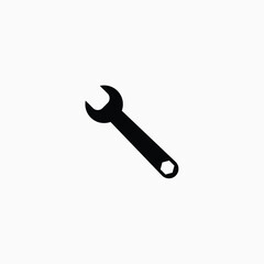 Wrench tools icon isolated on white background fully editable vector template
