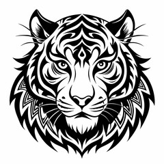 tiger head tattoo vector