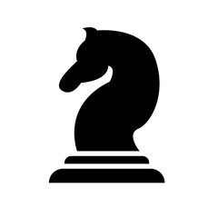 Silhouette of Chess Knight icon. Vector.