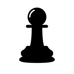 Silhouette of a Chess Pawn Piece.