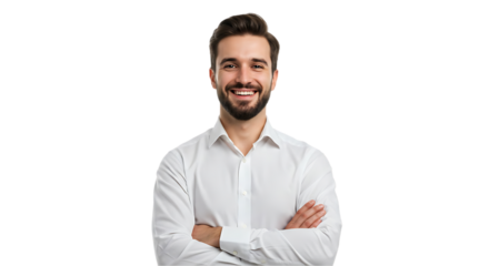 Professional Individual with Obscured Face on transparent white background, clipping path