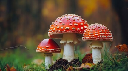 Mushroom in the natural environment, wildlife, nature photo, detail, macro. Copy space.