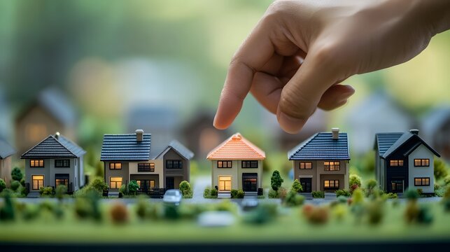 Hand Selecting a House from Model Homes