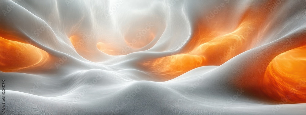 Aufkleber abstract minimalist office space background with flowing curves and ambient lighting