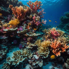 Obraz premium coral reef and coral