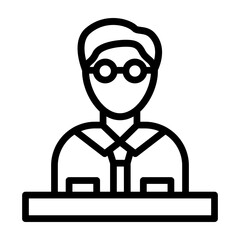 Principal Vector Line Icon Design