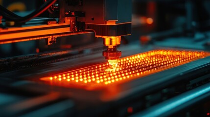 Automated Circuit Board Assembly Precision LED Soldering Process in High Tech Factory